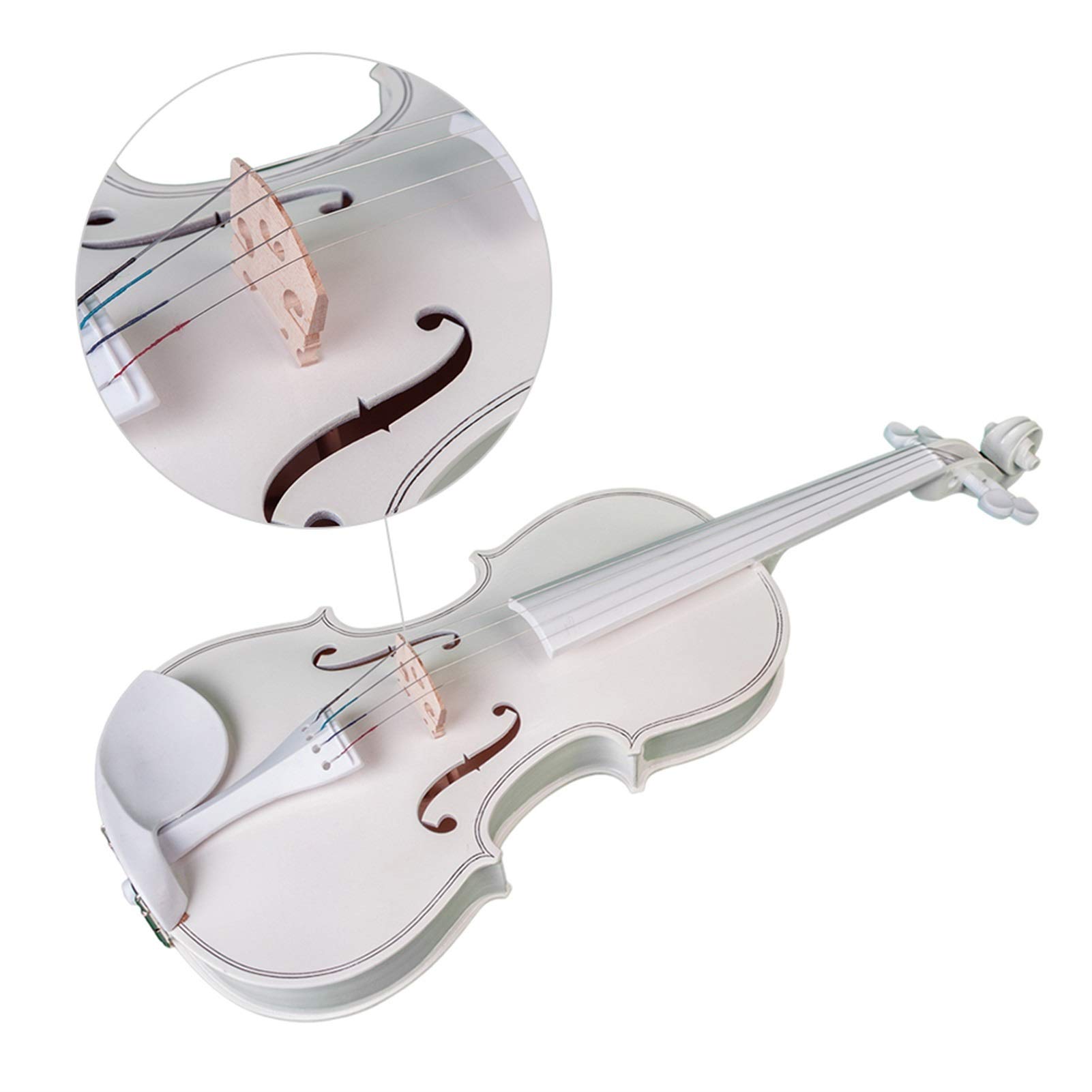 Violin Full Size 4/4 Acoustic Violin with Carrying Case Bow Bridge for Adults Students Beginners Cello Kit - Image 5