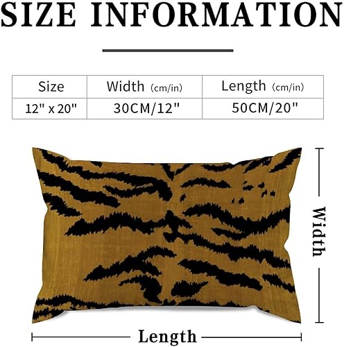 Miniatura 6 de ArogGeld Funda de almohada de terciopelo con estampado de tigre, estilo chinoiserie, funda de cojín de 12 x 20 pulgadas, funda de almohada asiática