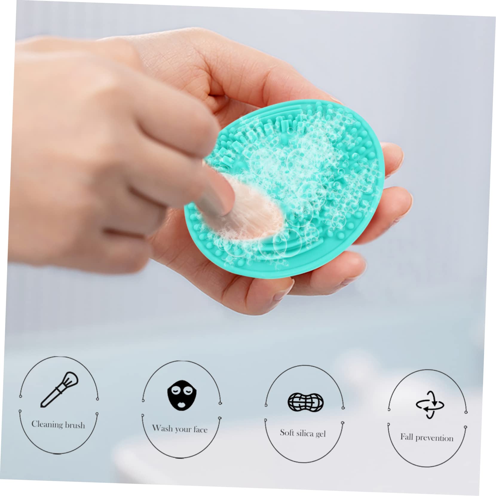 Housoutil 15stücke Teiliges Pinsel Reinigungsset Makeup Reinigungspad Mit Saugnäpfen Für Einfache Handhabung Für Zuhause Und Beauty-salons