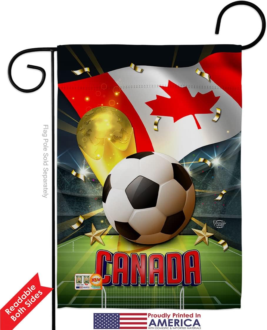 FIFA World Cup Canada 2 Pcs Banner Room Wall Art Flag Patio Lawn Garden Outdoor Decorations Indoor Tapestry Yard Signs Team Qatar Trophy Soccer Game Football Gifts
