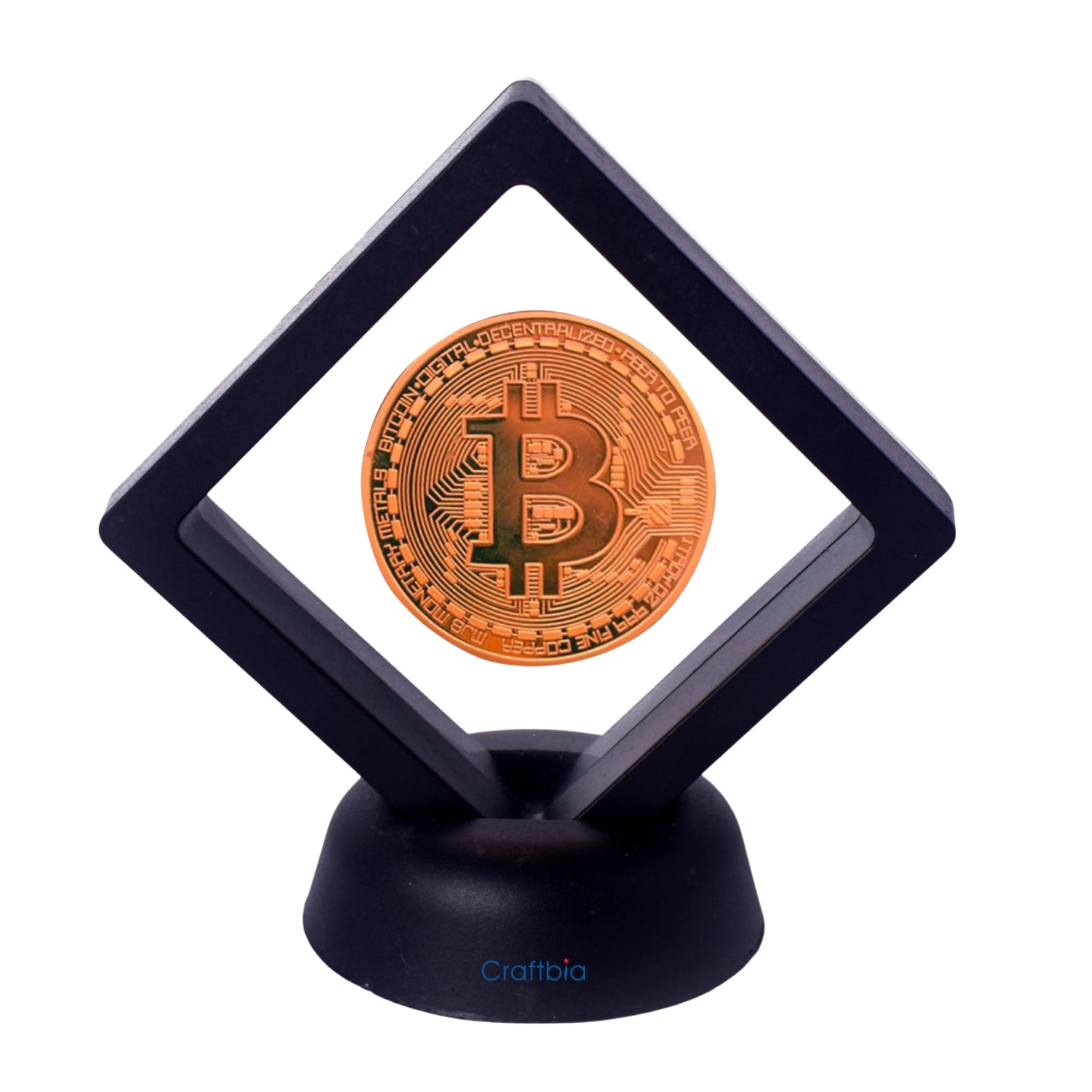 Craftbia® Bitcoin Coin Copper with Display Item Case, Cryptocurrency Coin,  in Protective Case As Well As Stand,Perfect for Home or Office Decoration| BTC  Cryptocurrency (Bitcoin Copper) : Amazon.in: Toys & Games