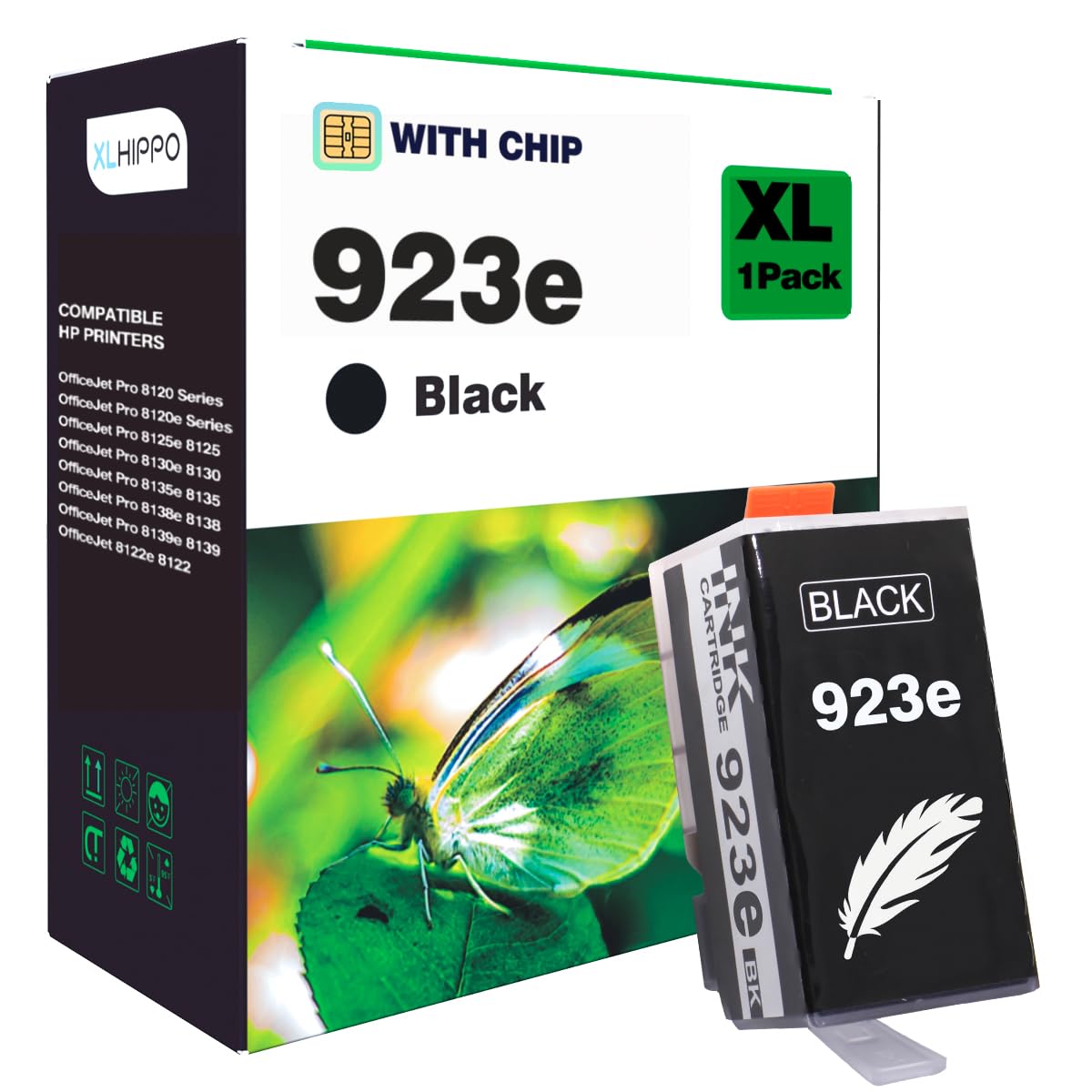 Photo 1 of XLhippo 923XL 923e Black Ink Cartridge for HP OfficeJet Pro 8100 Series
