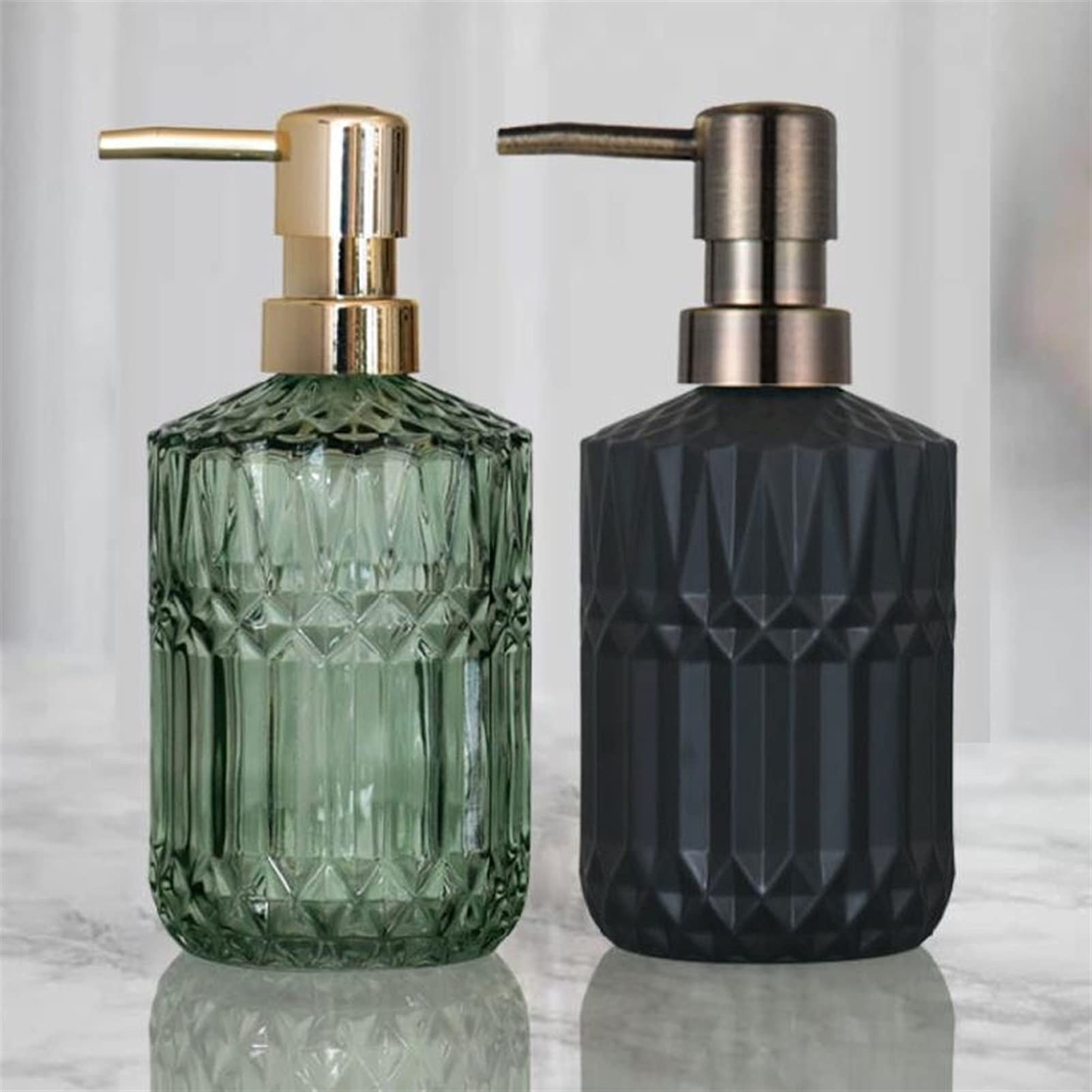 dispenser sapone/Dosatori per sapone liquido Dispenser di sapone di vetro Dispenser di sapone liquido riutilizzabile Cucina Distributore di sapone di vetro trasparente Distributore di sapone da bagno