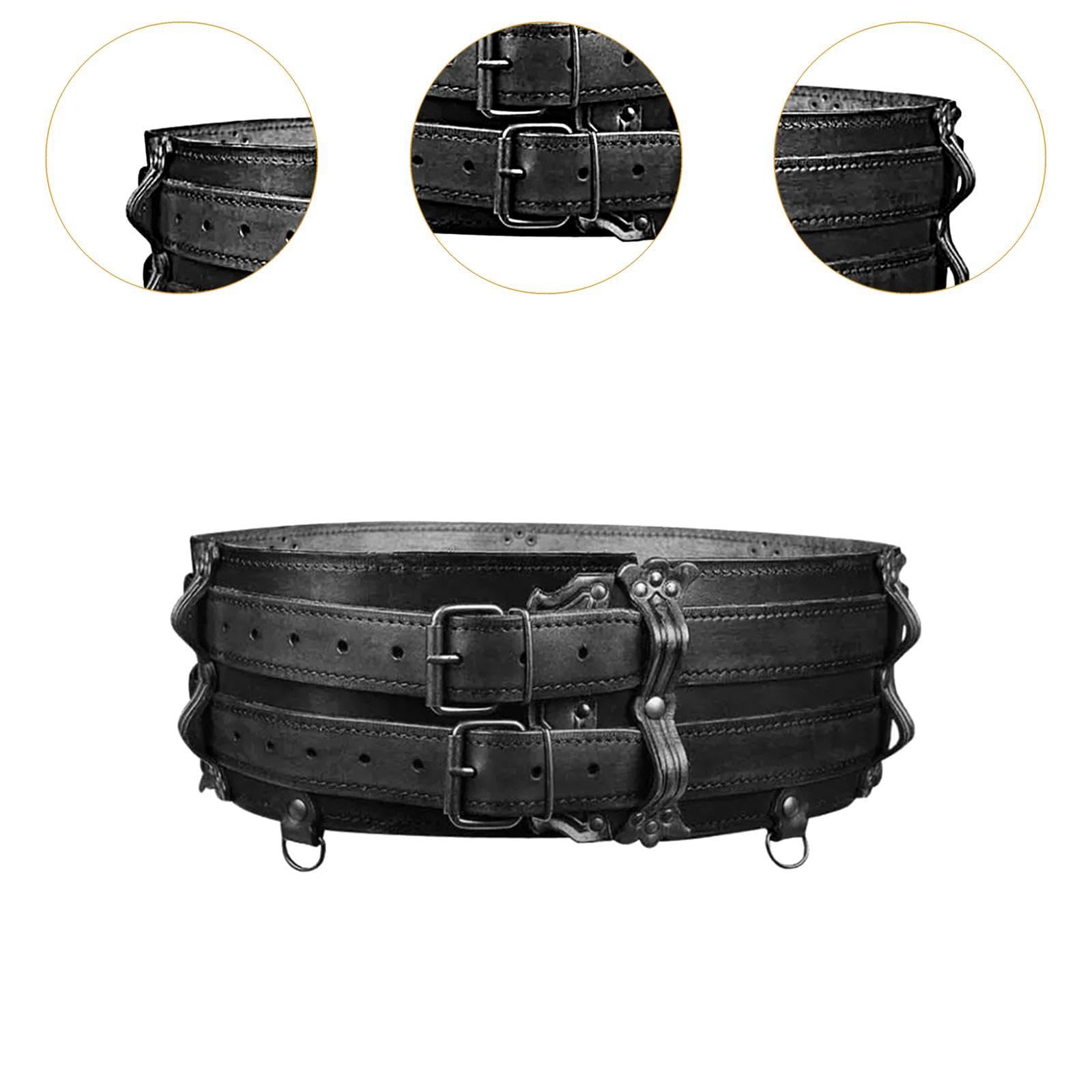 Cinturón Medieval, Cinturón de Poliuretano, Accesorio para Cosplay, Cinturón de Corsé de Caballero, Cinturón Ancho para Espectáculos Y Disfraces.