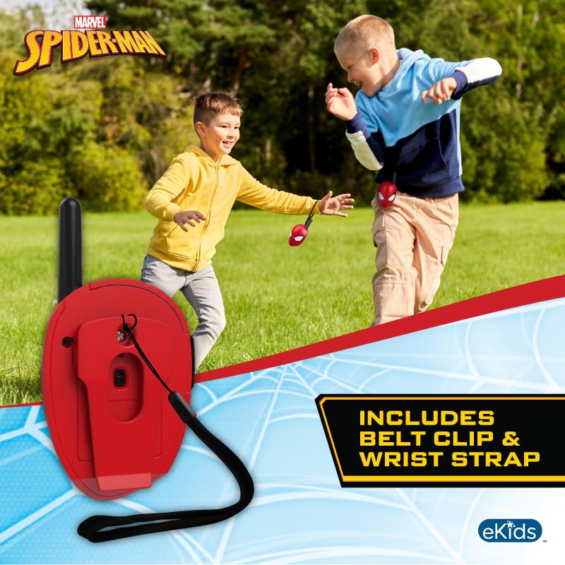 Image of eKids Spiderman Walkie Talkies for Kids, Static Free Indoor and Outdoor Toys for Kids (Spiderman)