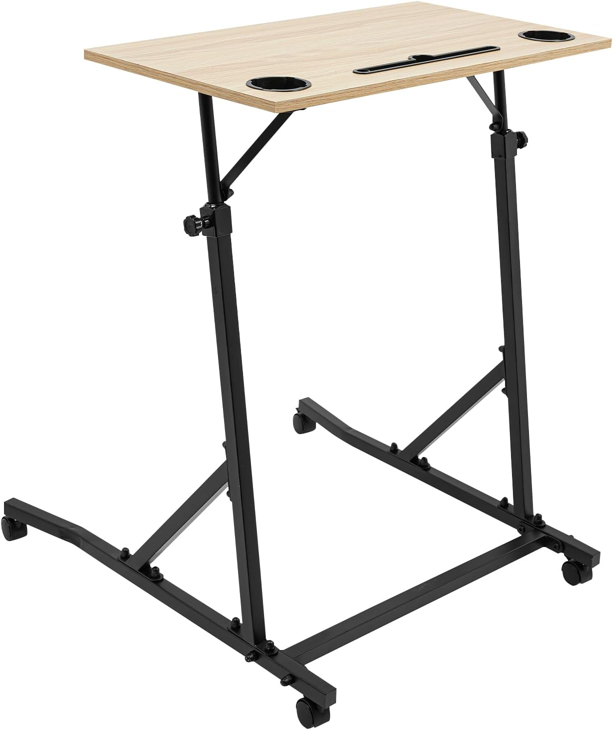 Adjustable Bike Trainer Fitness Desk, Bike Trainer Stand Table - Adjustable Height 35.4-46.5in Bike Deak Laptop Stand Non-Slip Surface