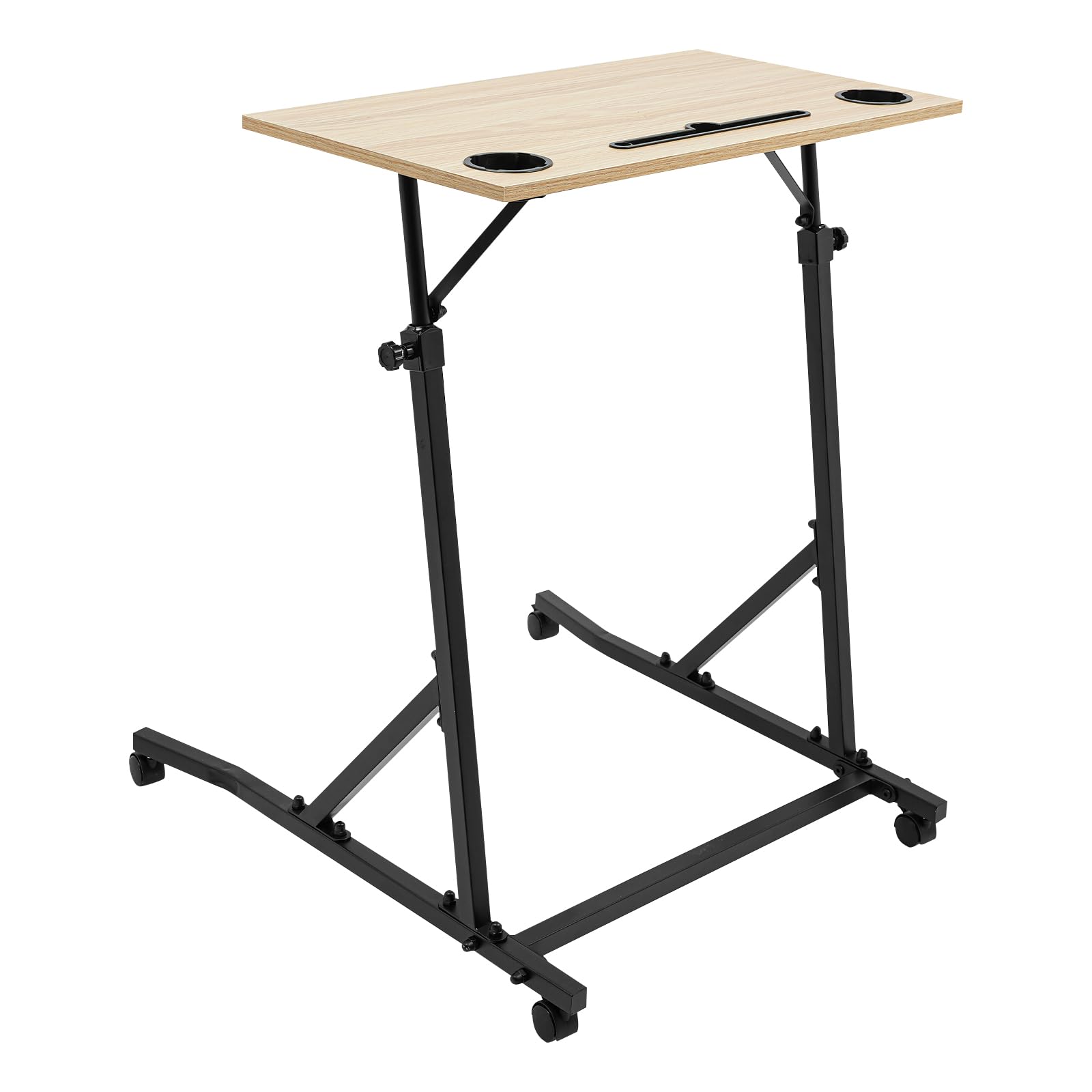 Bureau de vélo pour entraîneur de vélo, tapis de marche, tapis de course, table d'entraînement avec roues, hauteur réglable 90-118 cm, bureau d'ordinateur de fitness, pour appartements, bureaux