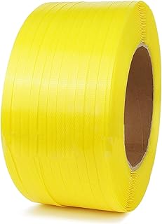 Poly Strap, Polypropylene Strapping, Packing Straps, 3280' Length, 1/2" Width, 400 lbs. Break Strength, Yellow Pastic Hand Pallet Banding Packaging Strapping Tool
