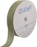 Vista 53 de Cinta de terciopelo verde cazador vintage, 3/8 pulgada x 25 yardas