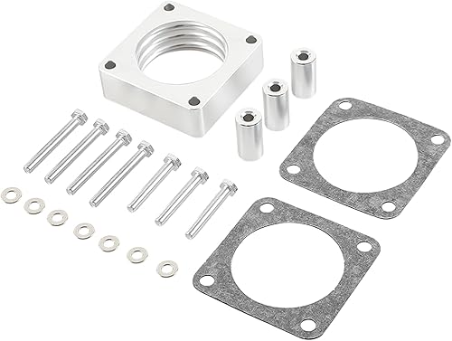Miniatura 7 de Espaciador de cuerpo del acelerador compatible con Jeep Wrangler 1987-2006 4 pernos Espaciador del cuerpo del acelerador 1068 compatible con