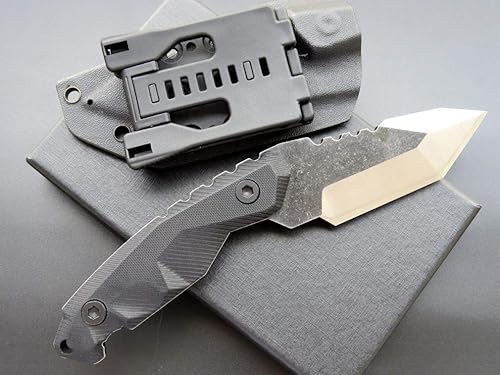 Miniatura 9 de Eafengrow EF98 Cuchillos de hoja fija 440C Hoja de acero inoxidable y mango G10 Escalas Cuchillo fijo de supervivencia para acampar con funda Kydex