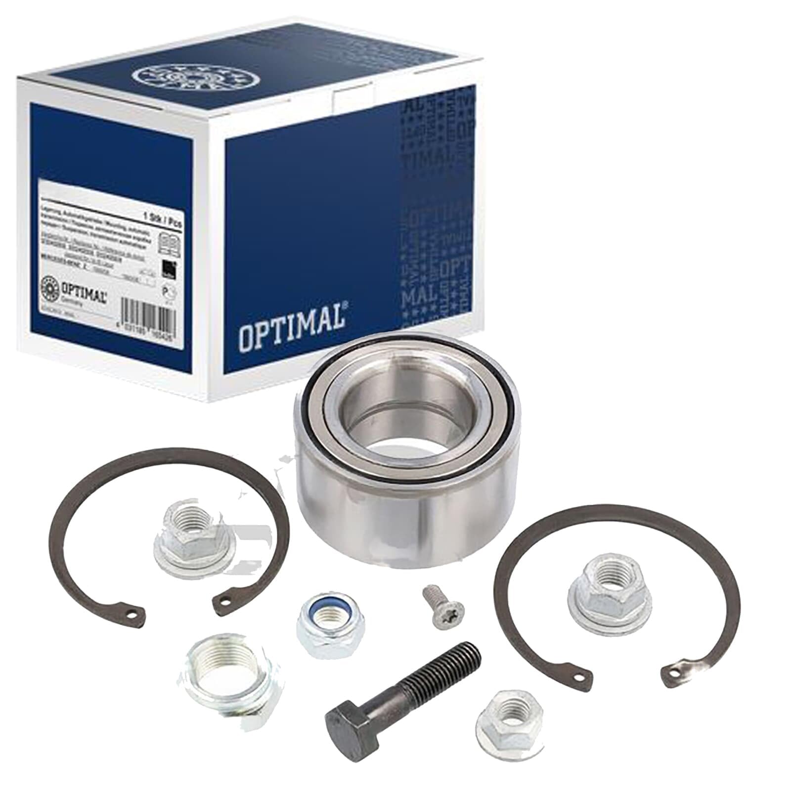 OPTIMAL Kit cuscinetto ruota 100022 Diametro interno: 40mm Diametro esterno: 72mm con anello sicurezza con bullone/vite con dado Compatibilità con VW GOLF III 1H1 GOLF II 19E, 1G1 Golf IV Cabrio 1E