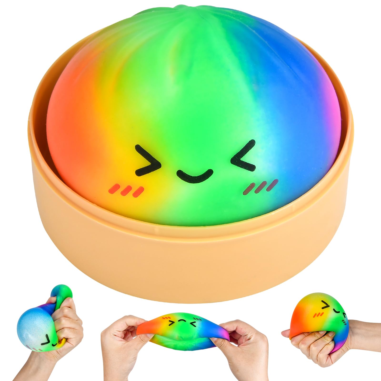 Dumpling Bao Bun Squishy Fidget Toys, Mystery Dumpling Stress Balls Toys