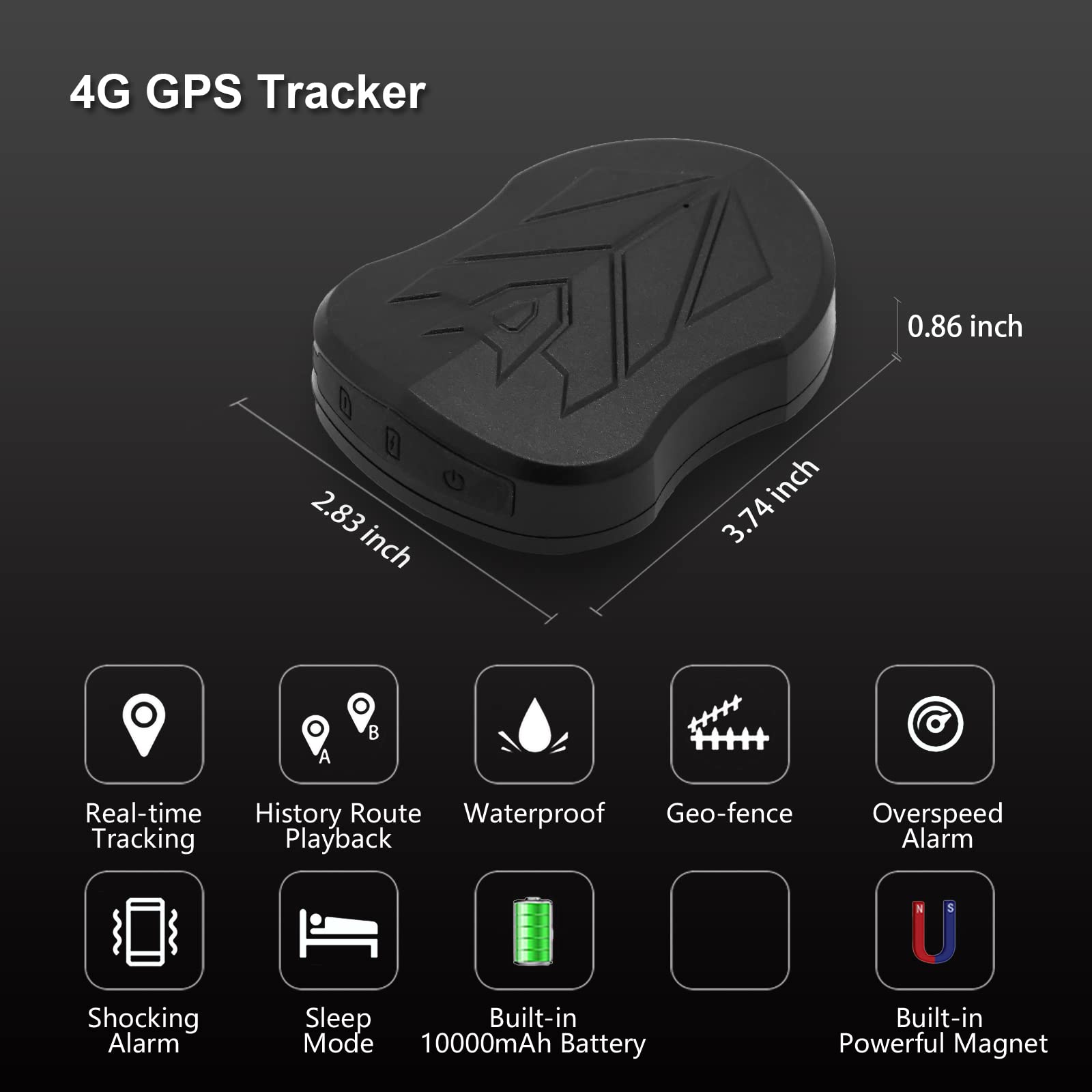 SinoTrack ST-915L Traceur GPS de Voiture 4G Localisation en Temps réel Appareil GPS pour Voiture et Moto pour Taxi Bus