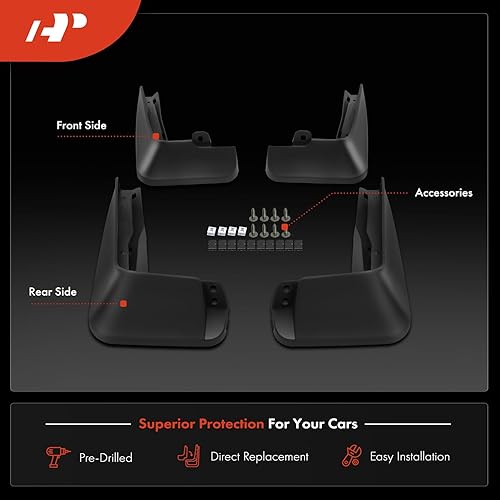 Miniatura 4 de A-Premium 4 unidades de guardabarros compatibles con Mini Cooper 2022 Convertible/Hatchback delantero y trasero