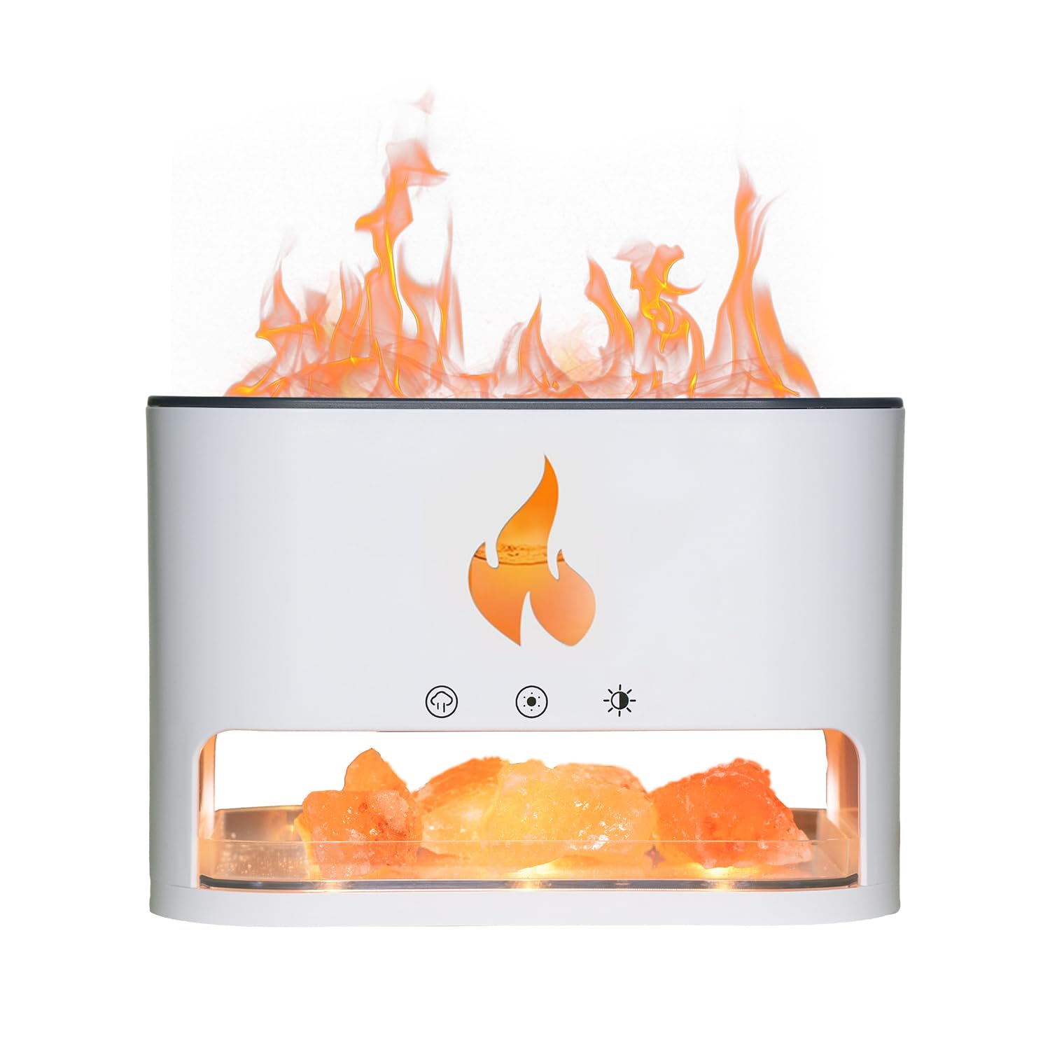 Diffuseur d'Huiles Essentielles avec Lampe Himalayenne, 250ml, Humidificateur d'air LED Multicolore, Aromathérapie