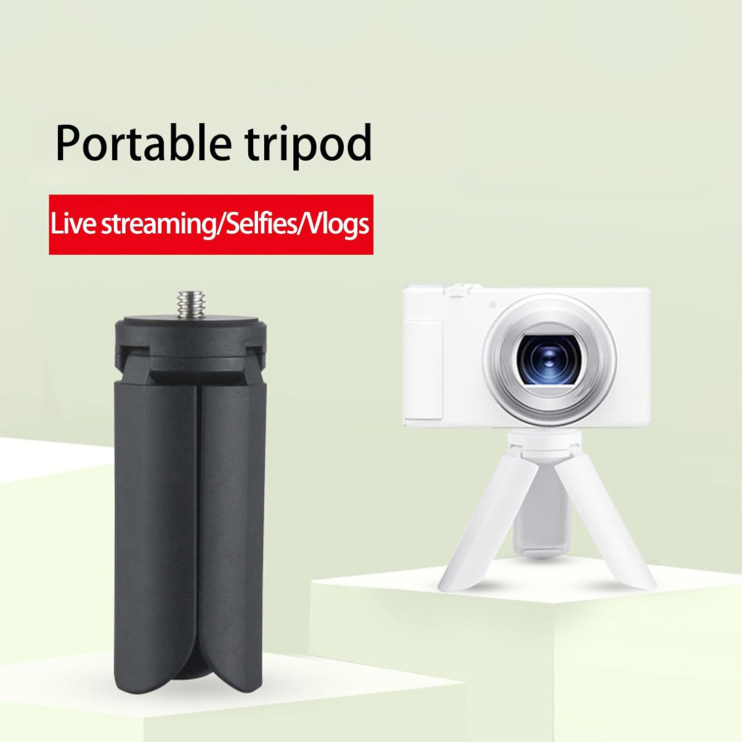 Light ABS Tripod with Secure Grip 1 / 4Inch Screw for Travel Photography Adventure Small Tripod