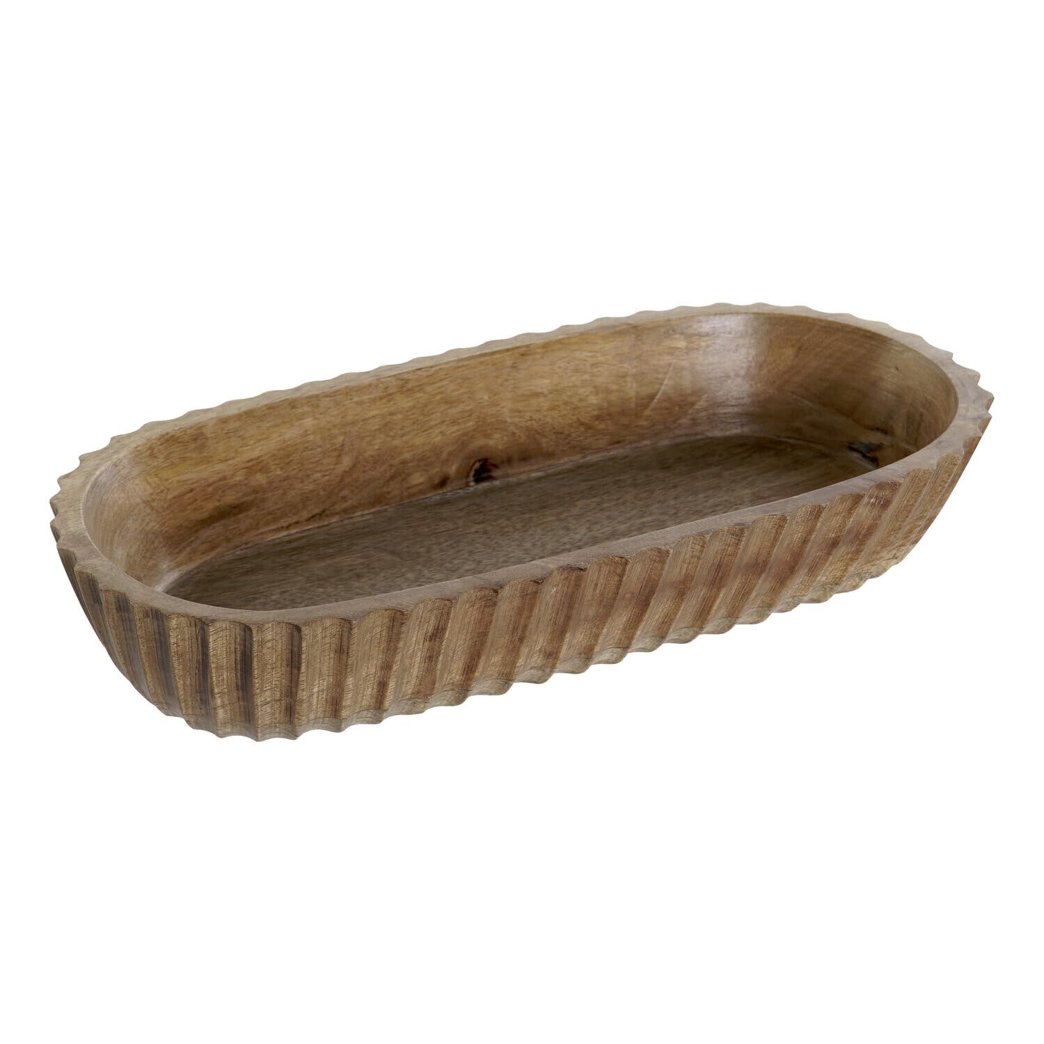 Corbeille en manguier naturel 32cm pour apporter de la chaleur à votre foyer