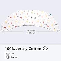 Vista 2 de Baby Dino Printing Jersey Funda de almohada de algodón para BYRIVER Body Pillow Almohada de embarazo