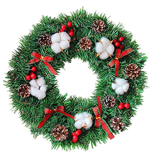 Couronne de Noël pour porte d'entrée, finie la décoration triste et sans volume