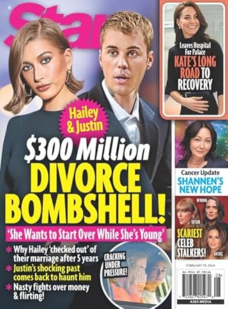 Star Magazine (February 19, 2024 Issue) Hailey & Justin $300M Divorce