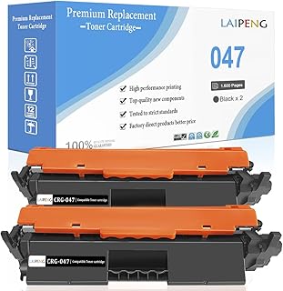LAIPENG Compatible Toner Cartridge Replacement for Canon 047 CRG047 CRG-047 2164C001 for Canon imageCLASS LBP113w LBP112 MF112 MF113w i-SENSYS LBP113w LBP112 MF112 MF113w Printer (2-Packs, Black)