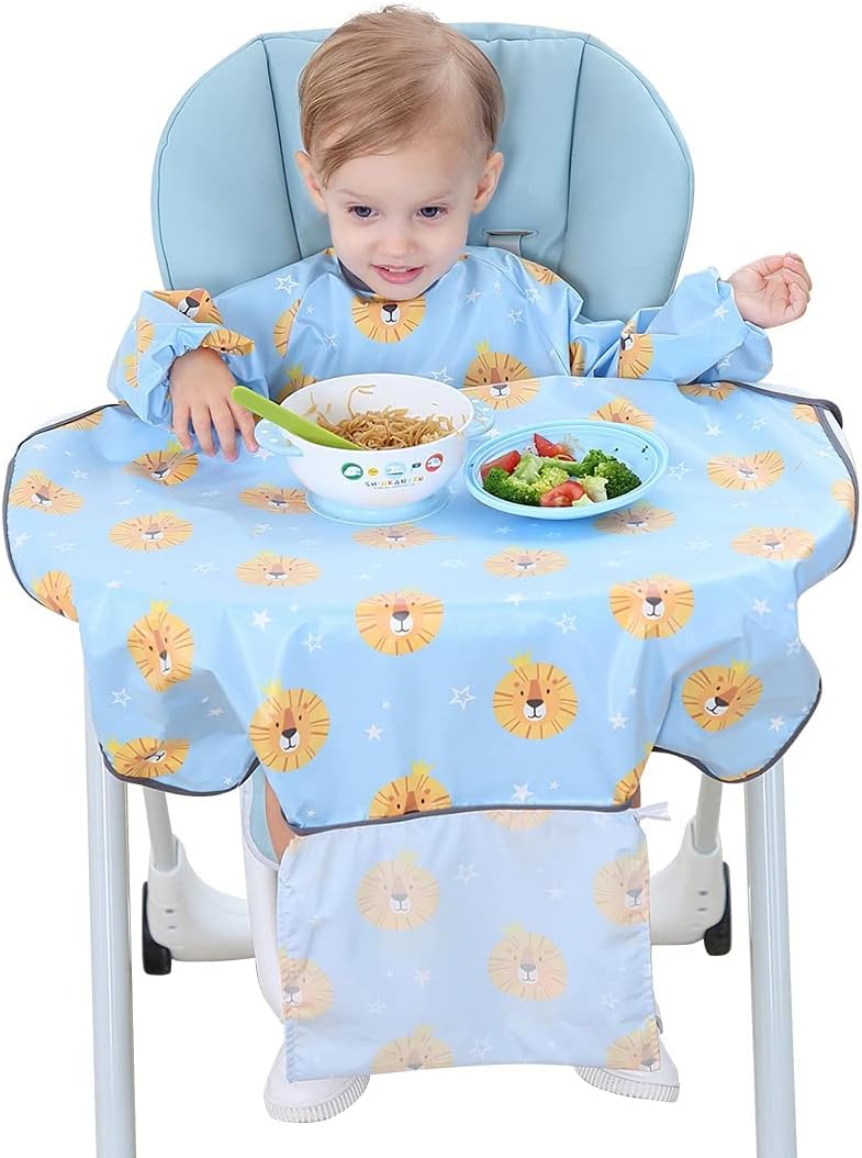 Baby Weaning Bibs, Waterproof Anti Dirty Feeding Bib for Babies Eating, High Chair Shirt Bib for Baby Weaning Supplies