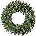 Price comparison product image WeRChristmas Luxury Pre-Lit Plain Wreath with 50 LED Lights & Timer Function, Multi-Colour, 2.5 feet/75cm