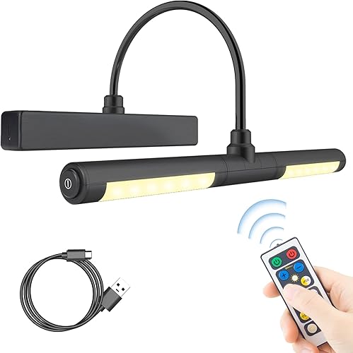 LUXSWAY Luces de imagen para pinturas, luz de arte inalámbrica con batería recargable con control remoto, luces regulables y apagadas con