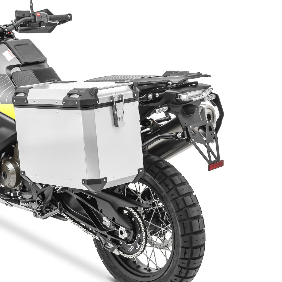 Maleta Lateral Aluminio Moto Bagtecs QP48 Plata 48 litros