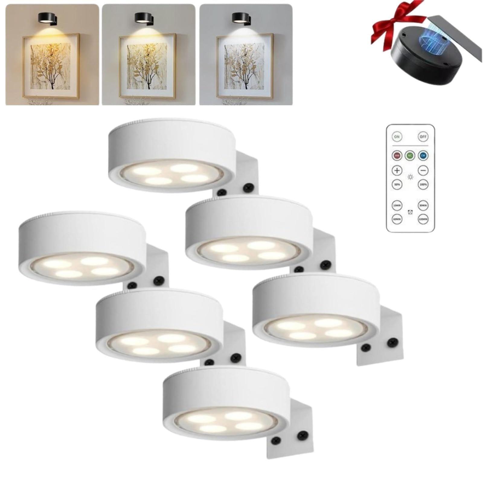 Światła do zdjęć na ścianę, magnetyczne lampy LED do ponownego ładowania, bezprzewodowe lampy z ramką na zdjęcia, lampki do zdjęć na ścianę, magnetyczne światło do malowania, bezprzewodowe lampy do