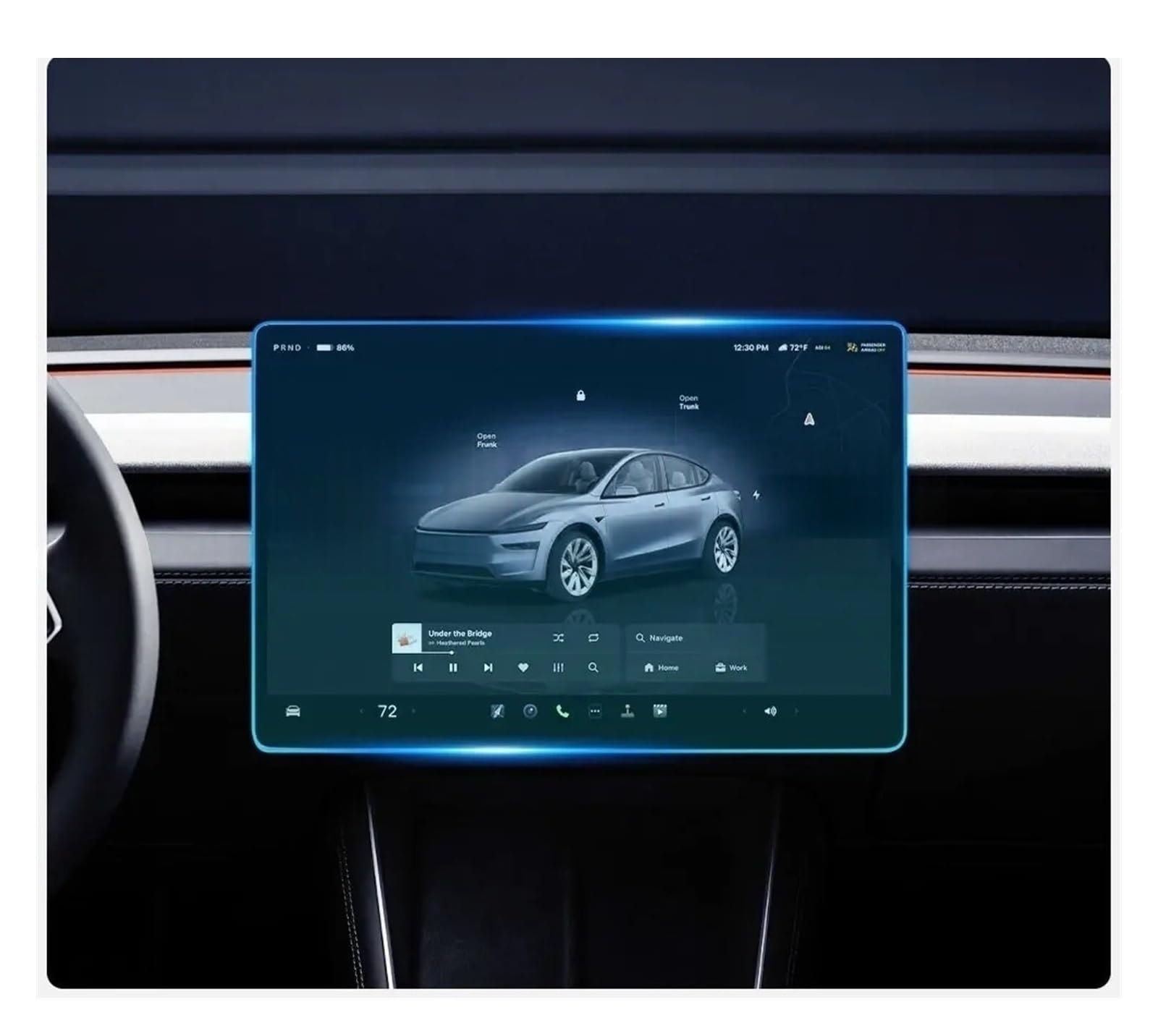 Film De Protection Intérieur pour Te&SLA Model Y Modèles pour Juniper 2025 2026 Console Centrale Écran De Navigation Écran TPU PPF Anti-Rayures. Films prote écran