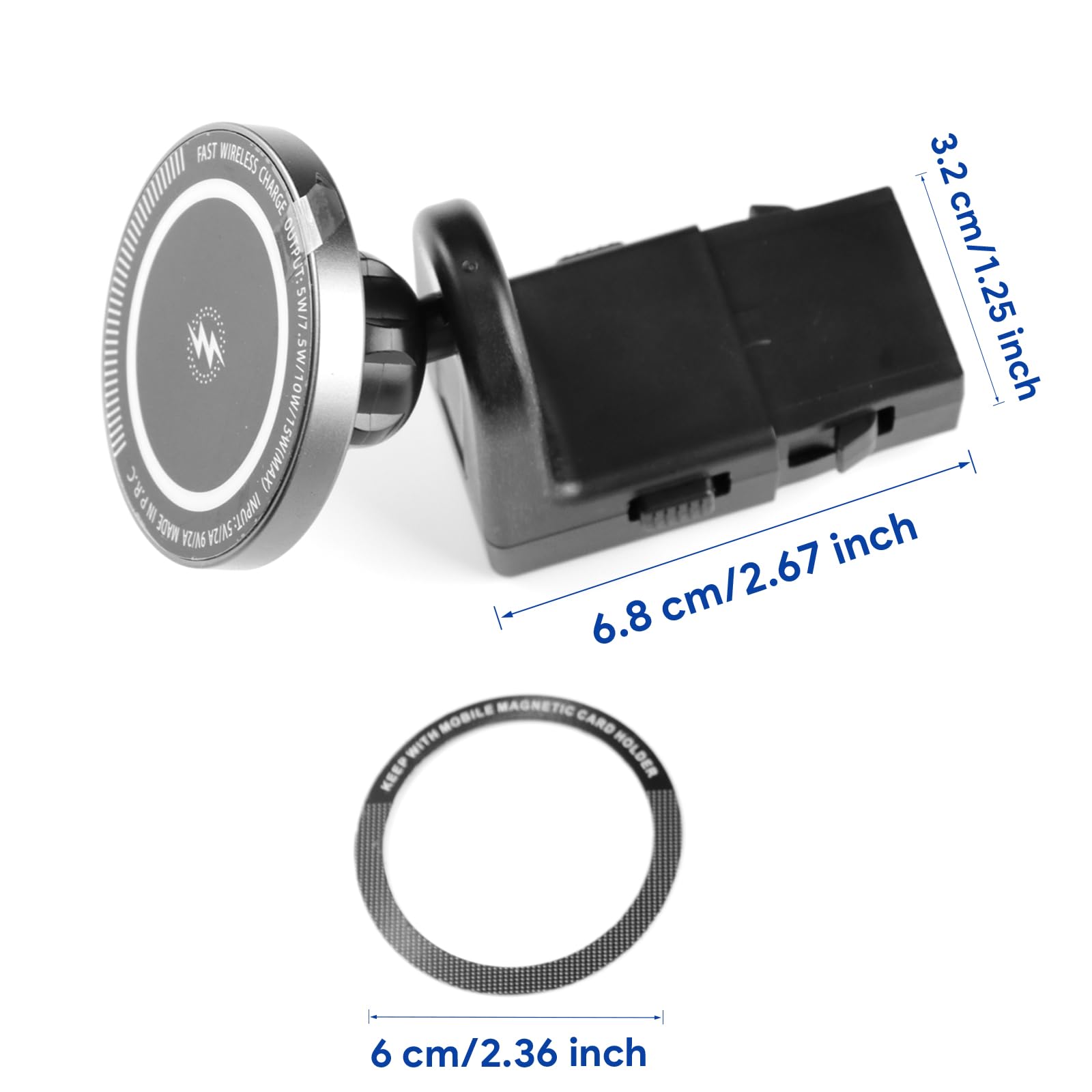 KUNGKIC Auto Tablet Halterung Tablethalterungen für BMW X3 X5 X6 I20 G05 G06 G45 G60 G61 G70 Mag-Safe Autohalterung Handyhalterung Magnetische KFZ (C(Kabellosen Ladegeräten mit Beleuchtung))