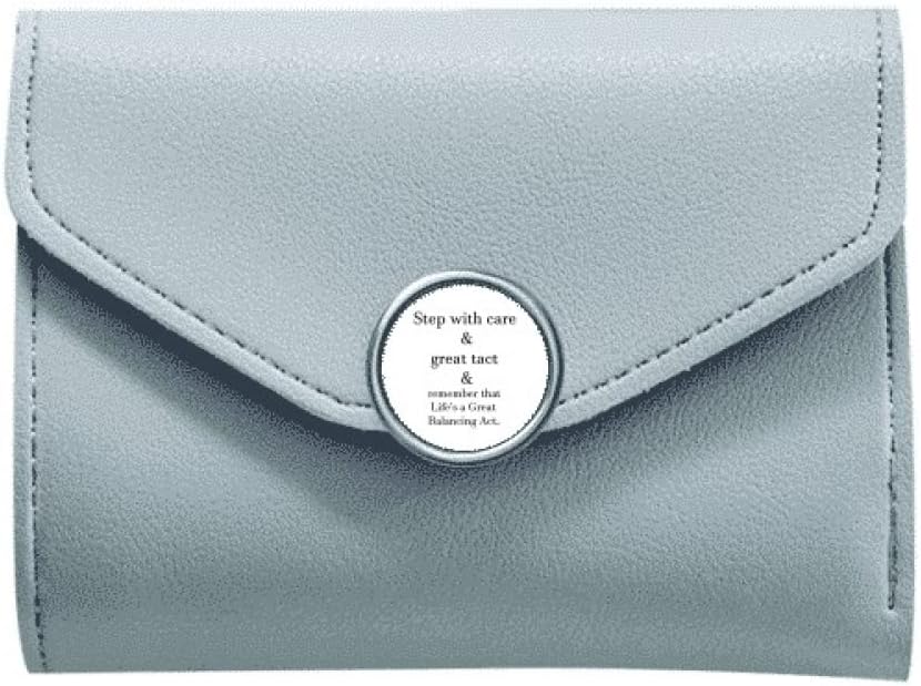 no/noCare And Tact Give You Balance Life Quotes Money Pocket Trifold Wallet