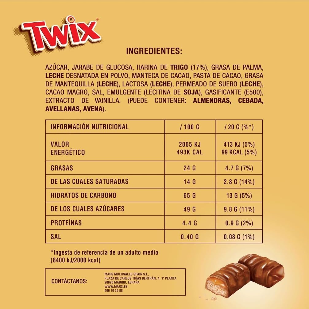 Twix Minis, Barritas de Chocolate con Leche, Galleta y Caramelo, Ideal como Caja Regalo o Chocolatinas para Regalar en Navidad, 227 g - 3