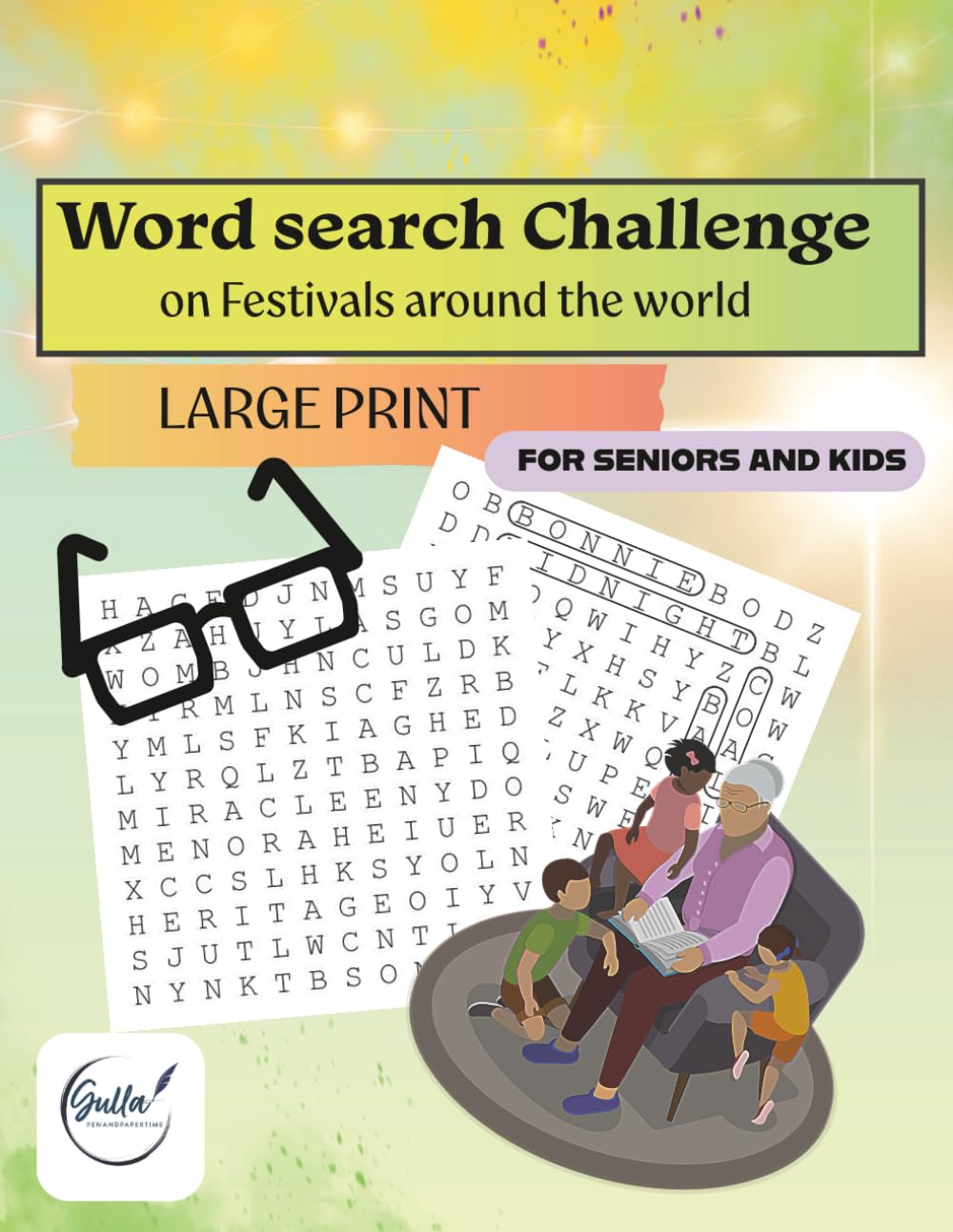 Word search Challenge on festivals around the world: Large print for Seniors and kids