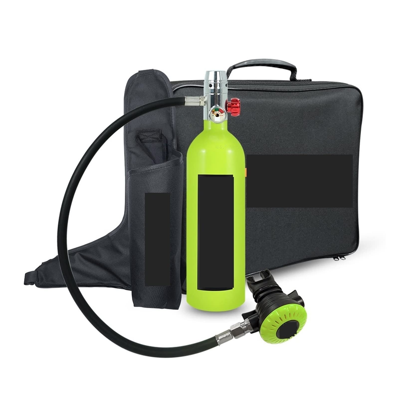 Portable Dive Cylinder, 1L Diving Cylinder Emergency Rescue Respirator Portable Backpack Small Oxygen(Groen)