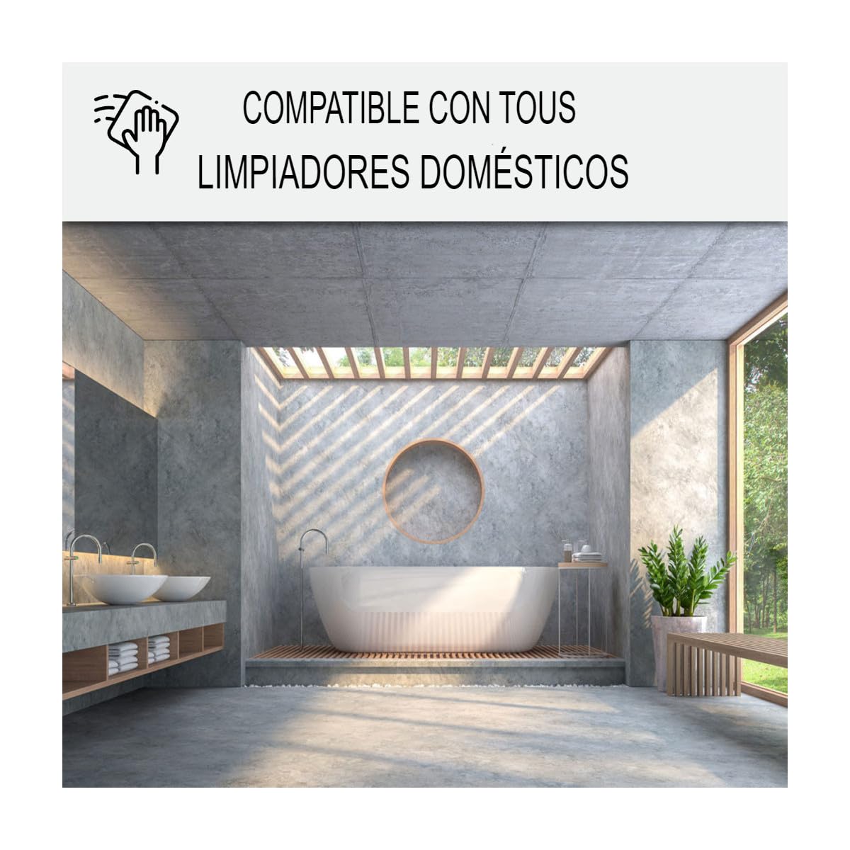 ARCANE INDUSTRIES Barniz Poliuretano bicomponente Transparente para microcemento y Resina epoxi - HIGHPROTECT - 10 m
