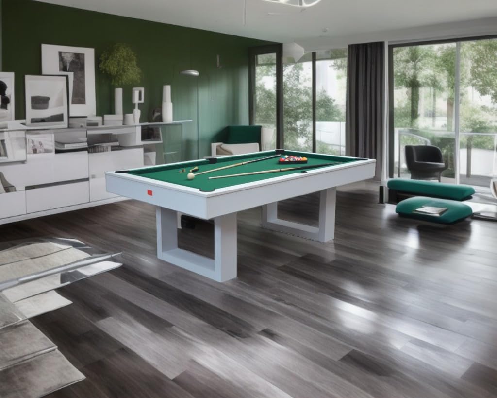 Biliardo Tavolo SENECA 3 in 1 - (226x125x82 cm) - Diventa Tavolo da Pranzo e Ping Pong - tutti accessori per i giochi inclusi