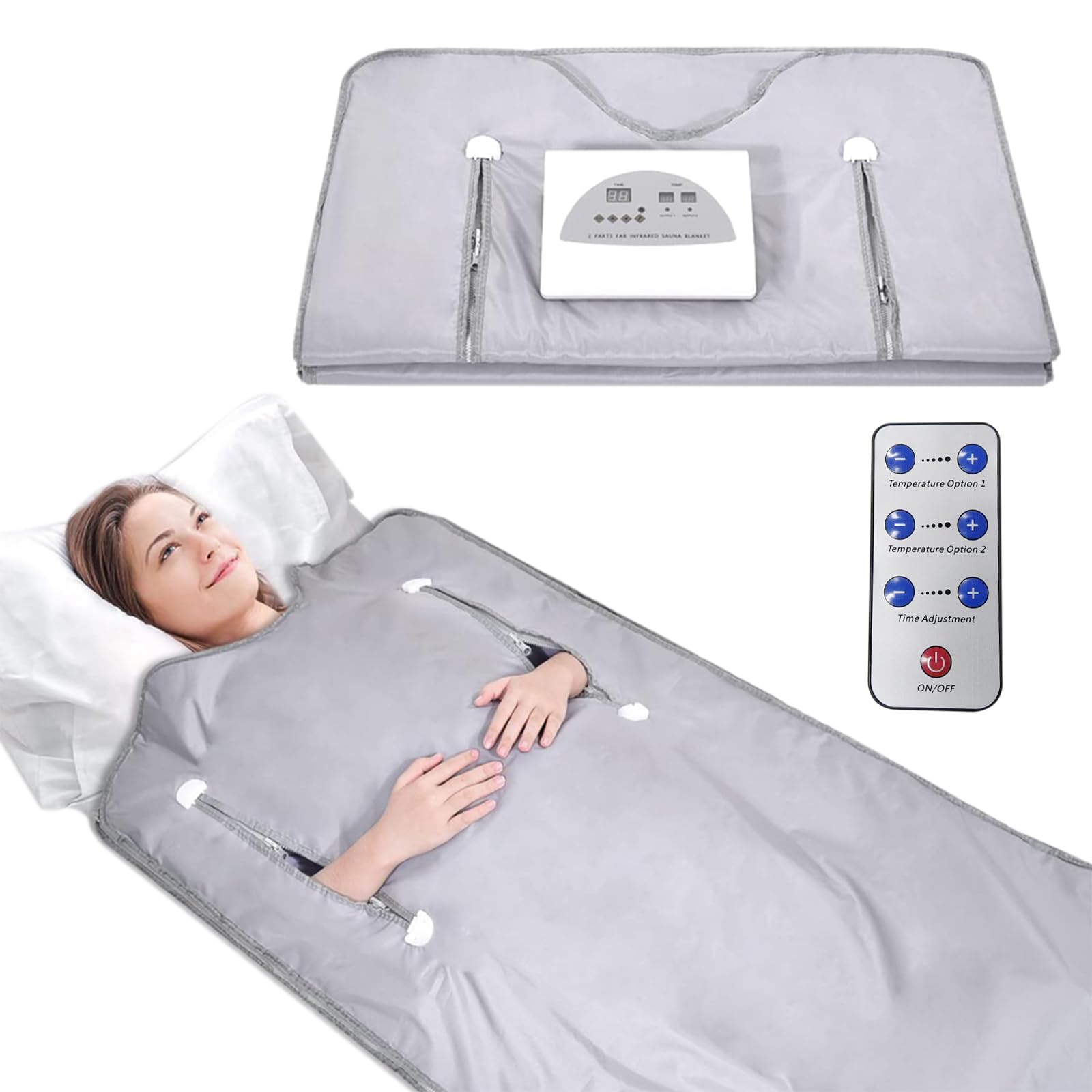 Telo da sauna a infrarossi, professionale Oxford a infrarossi, doppio design anti-perdite, coperta da sauna per sudorazione calda, rilassamento, disintossicazione, adatto per casa, salone di