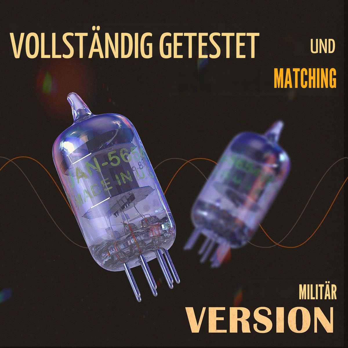 Fosi Audio 5654W Vakuumröhren 2 Stücke, 7-Pin Aufrüstung für 6AK5/6J1/6J1P/EF95 Kupplungsröhren, geeignet HiFi Verstärker