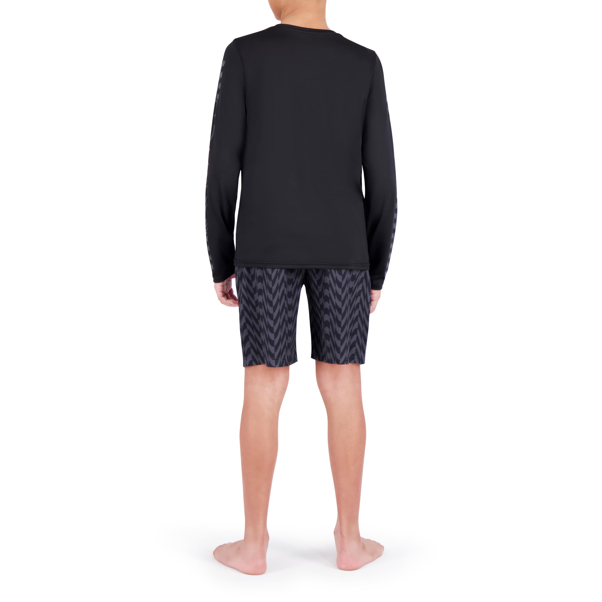 Spyder Jungen Langarm Rash Guard - UPF 30+ Sonnenschutz, schnelltrocknend, 4-Wege-Stretch-Badeshirt für Strand & Wassersport
