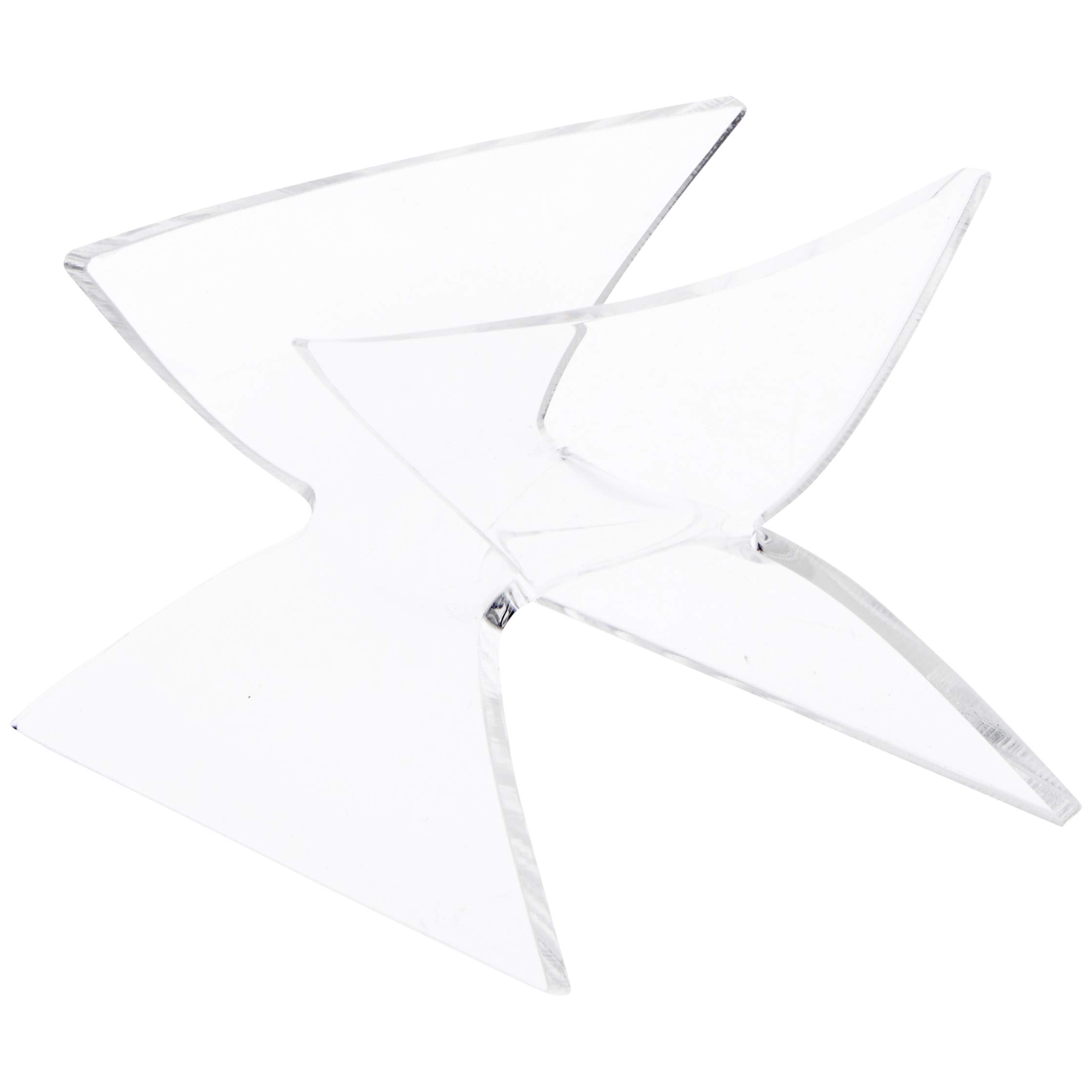 Plymor Clear Acrylic Nautilus Shell Holder Stand, 2.375" H x 2.75" W x 3.625" D