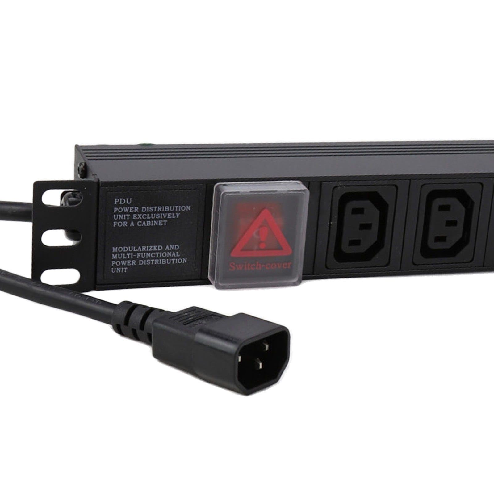 PDU C13 Sockets 8 Way with C14 IEC Power Distribution Unit Horizontal 1.8m