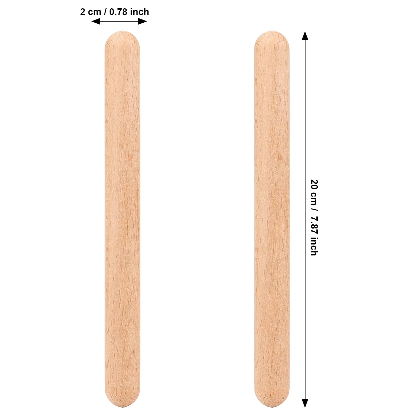 SEUICYNE Pack of 32 Wooden Claves Rhythm Sticks Tonewood Instrument Chimes Wooden Tonewoods for Music Lessons Bands - Image 2