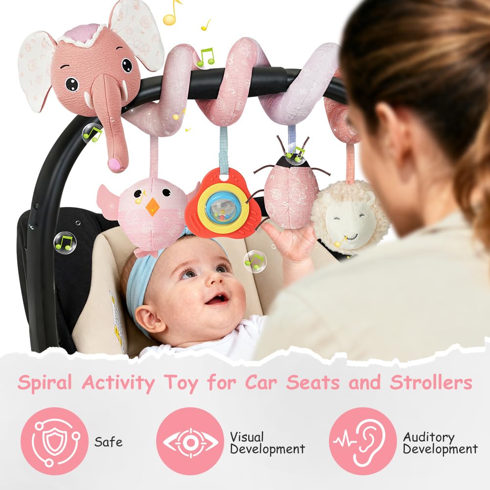 Vicloon Giocattolo a Spirale Passeggino Neonato, Giochi Passeggino Neonati Regalo per 0 3 6 Mesi - Image 3