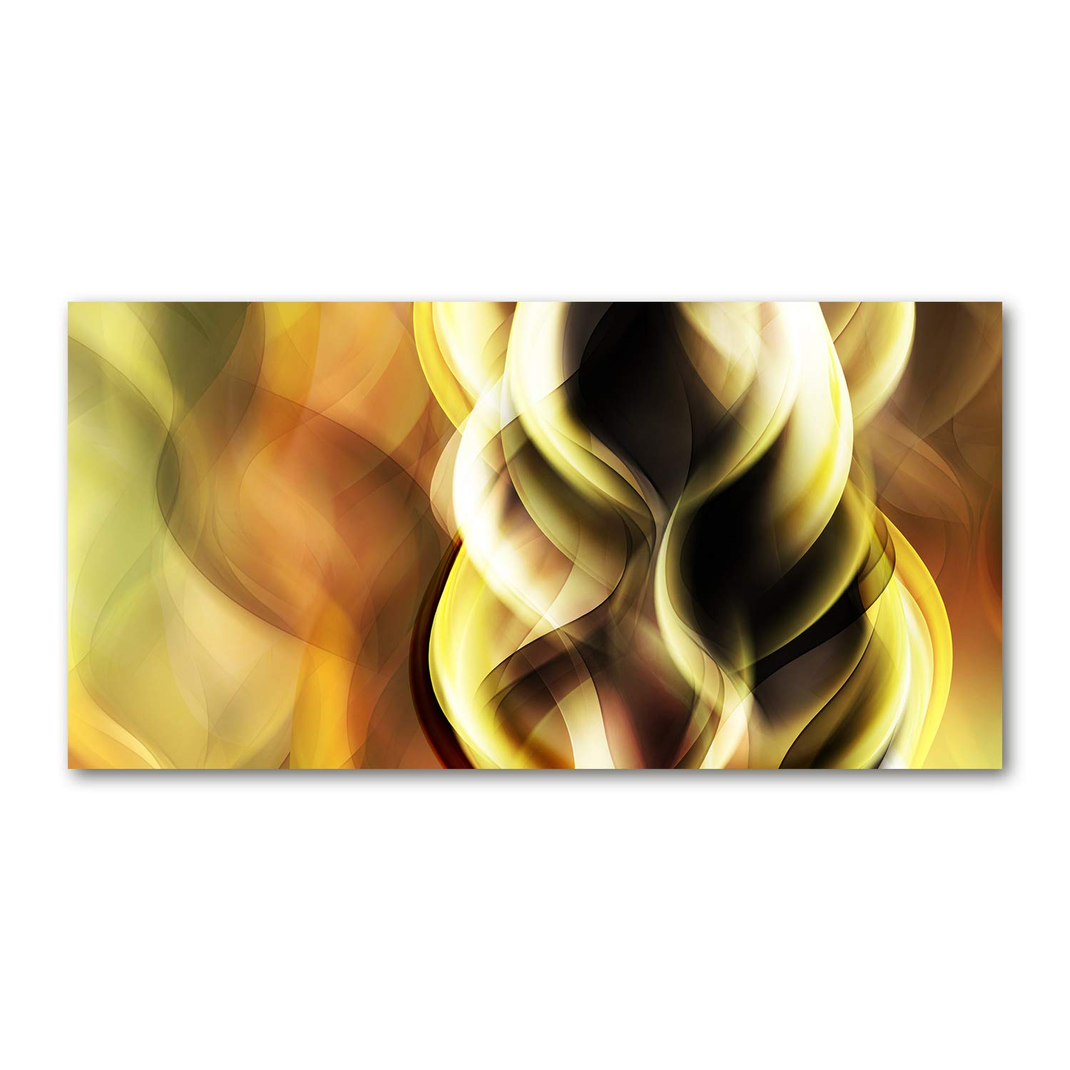 Impression sur verre haut de gamme art classique moderne or 120x60 cm