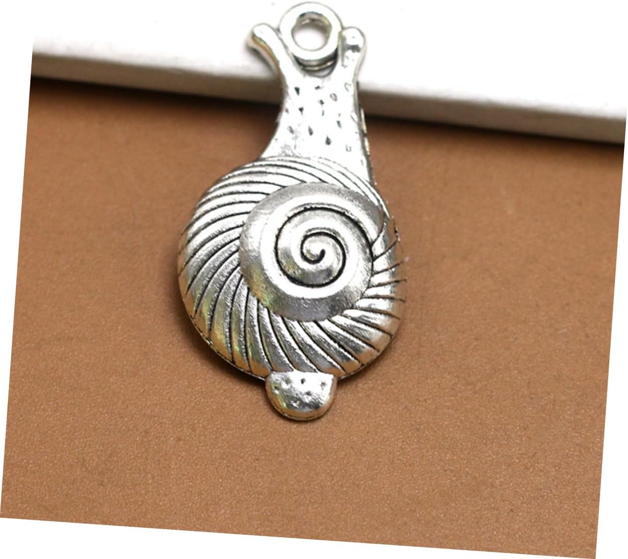 NUOBESTY 60 Pcs Locket during DIY Pendant Charms Alloy Pendant Charm Jewelry Snails - Image 7