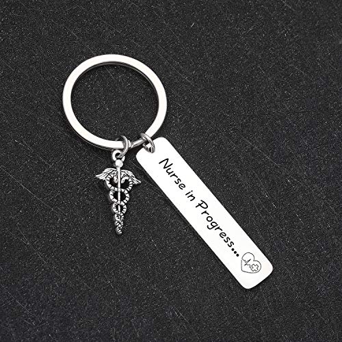 De&ai Nursing Student Keychain Future Nurse Gifts Nursing Keychain Nurse in Progress Keyring3