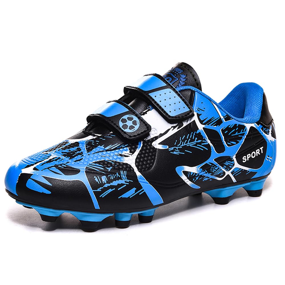 Woflebel Fußballschuhe Kinder Fussballschuhe Jungen Mädchen Outdoor Trainingsschuhe Sportschuhe Kunstrasen Spikes Unisex 28-37EU